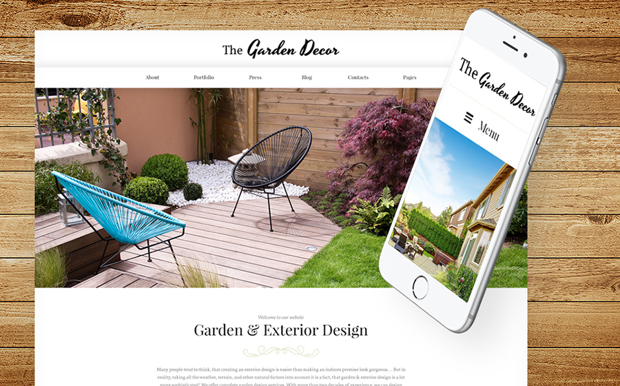 Garden Design WordPress Template 