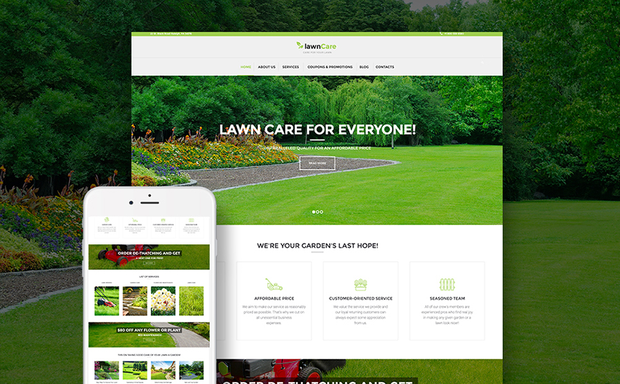 Lawn Care - Lawn Mowing & Landscape WordPress Theme