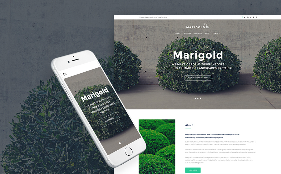 Marigold - Gardening WordPress Theme 