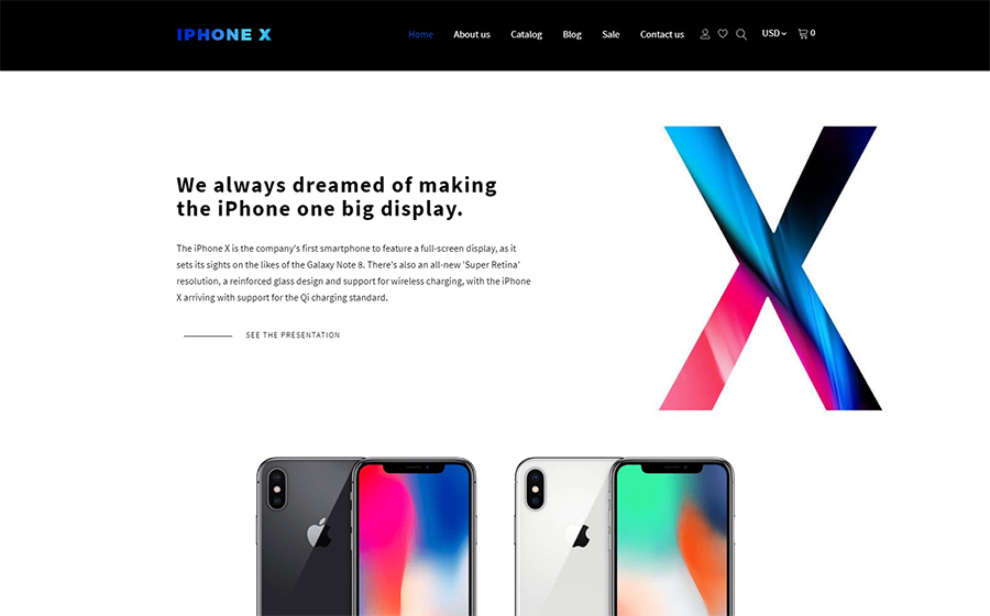 iPhone X - Apple Store Shopify Theme 