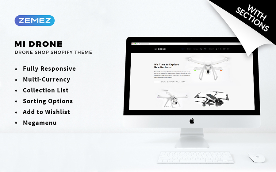 Mi Drone - Single Product Responsive Shopify Theme