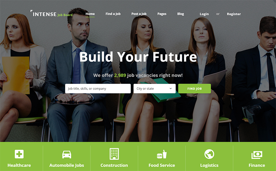 INTENSE Job Board Website Template