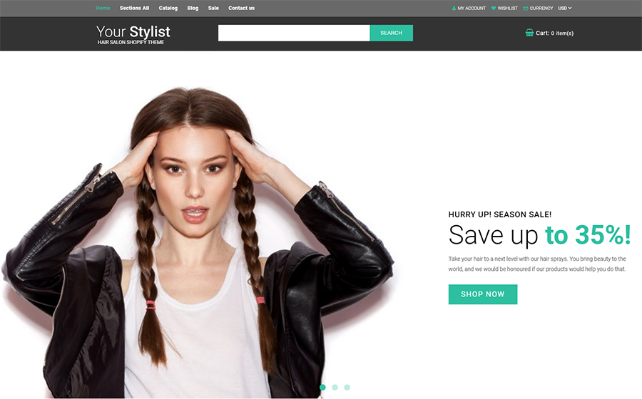 YourStylist - Hair Salon Shopify Theme