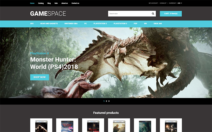 Game Space - Cool Video Games Store Shopify Theme