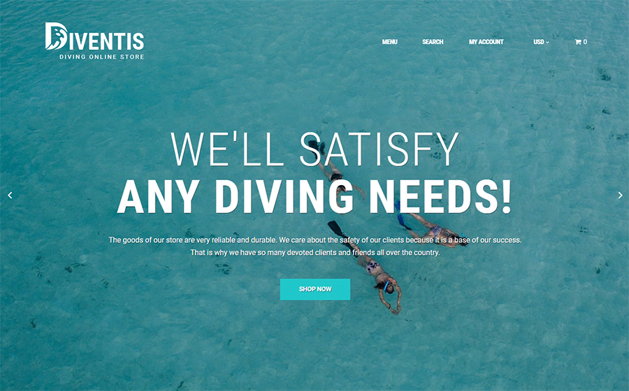 Diventis - Diving Equipment Online Store Shopify Theme