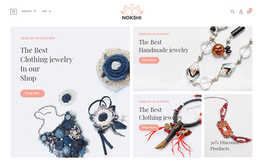 Nokshi - Handmade & Craft eCommerce Shopify Theme