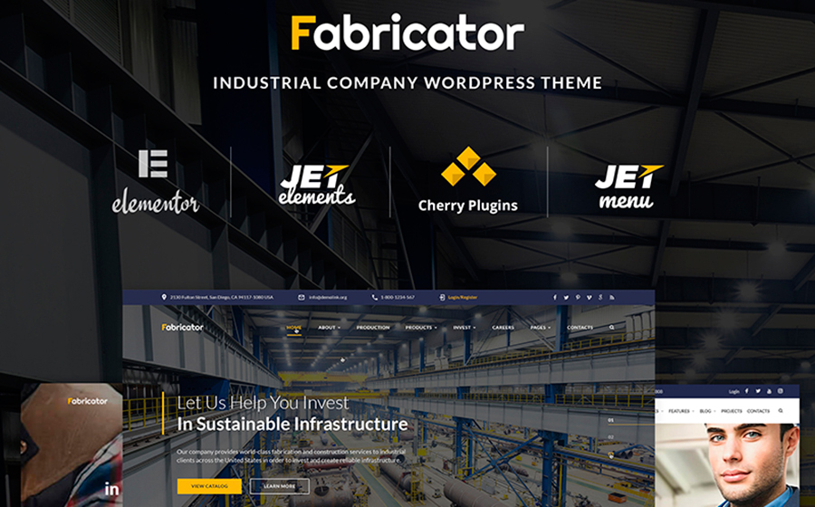 Fabricator - Industrial Company WordPress Theme