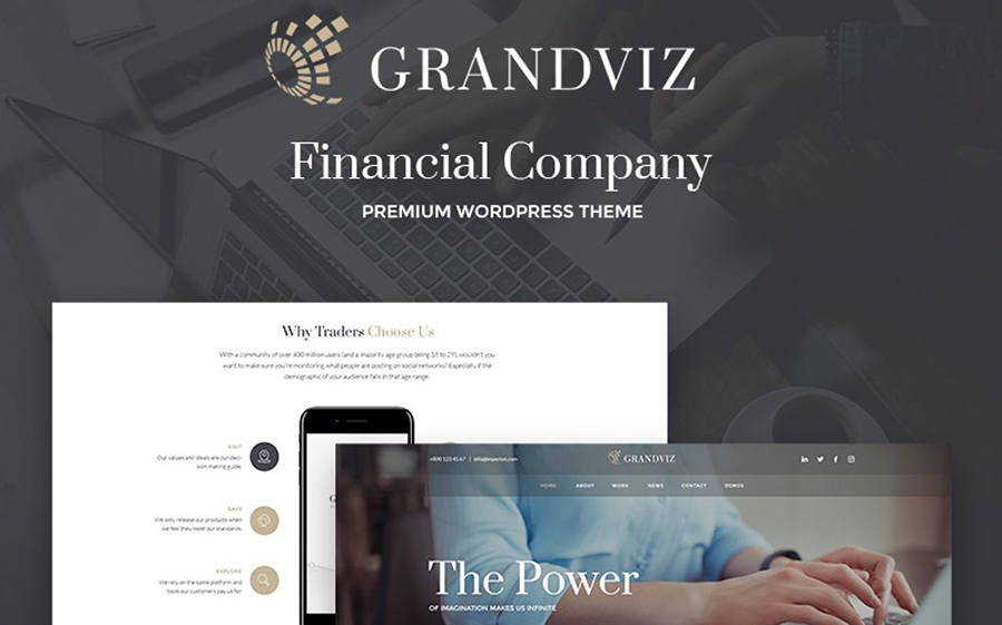 Grandviz - Financial Company Premium WordPress Theme