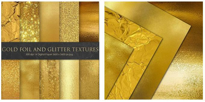 Gold Foil and Glitter Textures