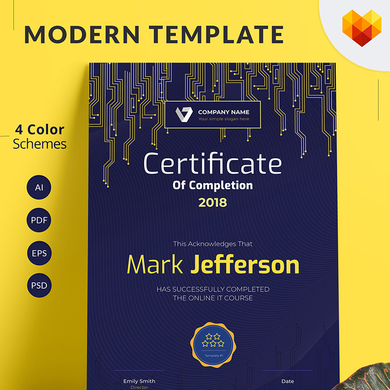 Certificate of Completion Certificate Template