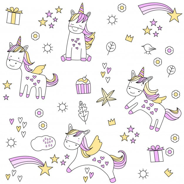 Unicorn Clipart Elements