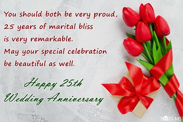 25th Anniversary Wishes