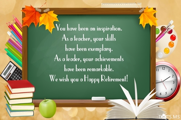 Retirement Wishes for Teacher