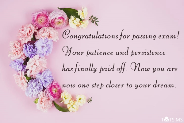 Congratulations for Passing Exam