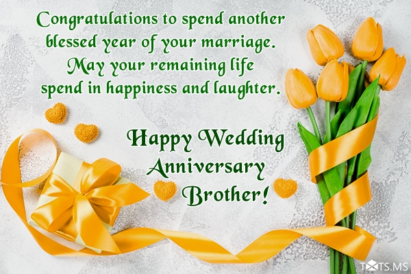 Wedding Anniversary Wishes for Brother