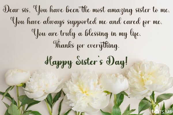 Sister's Day Wishes
