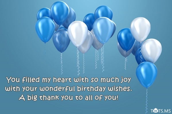 Thank You Messages for Birthday Wishes