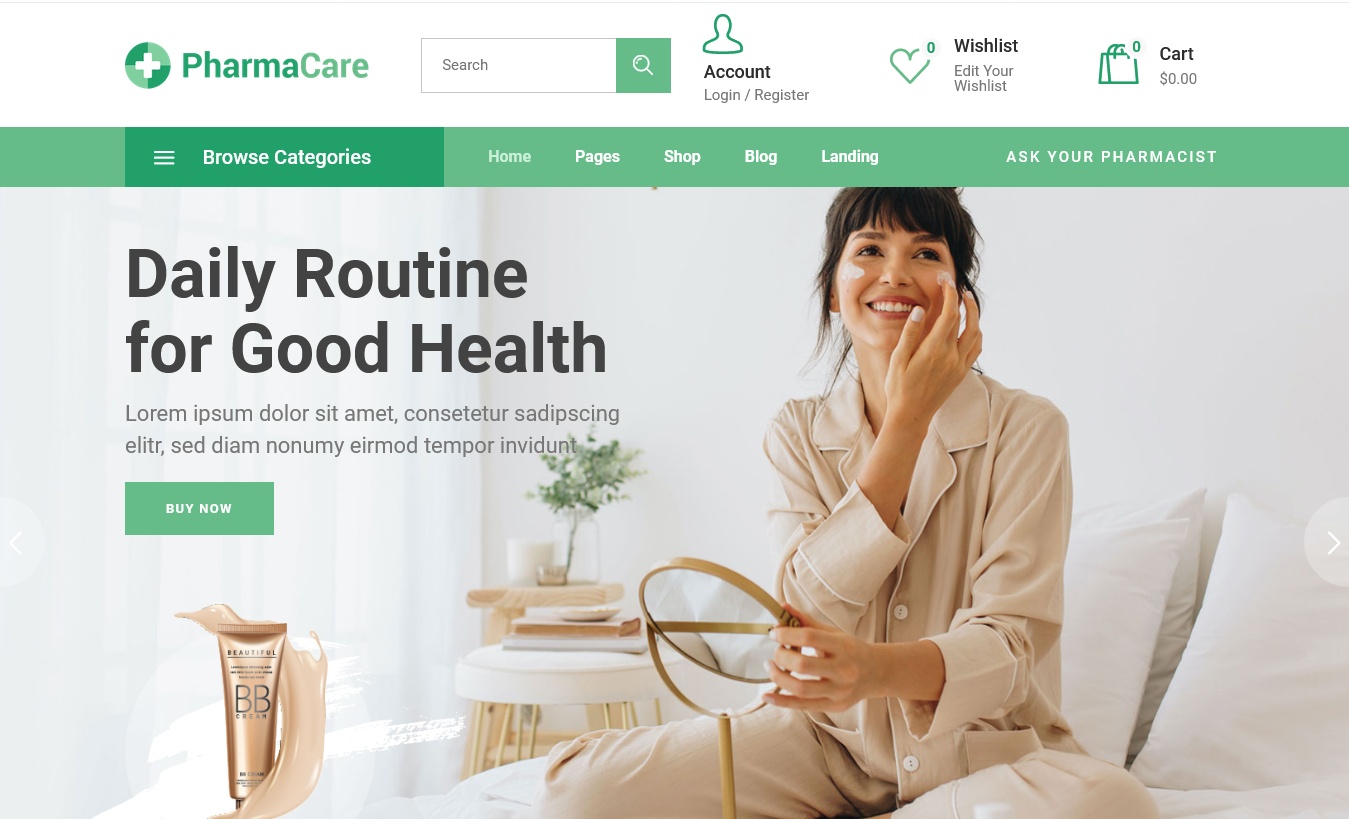 Pharmaceutical Stores WordPress Theme