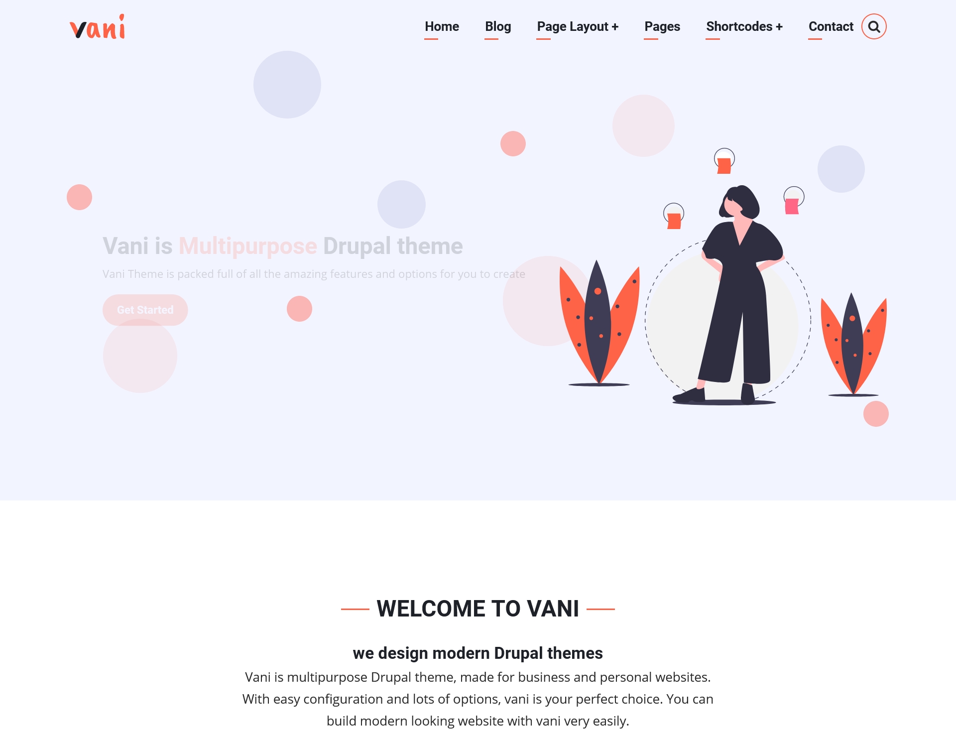 Vani Free Premium Drupal 8 Theme