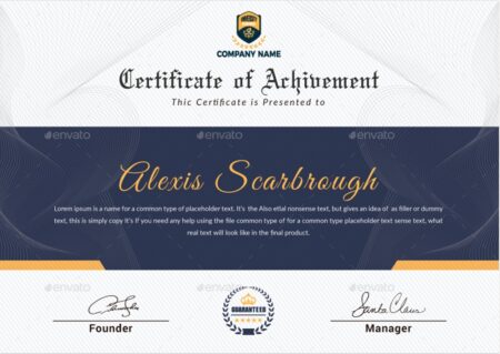 20+ Free and Premium PSD Certificate Templates - Webprecis